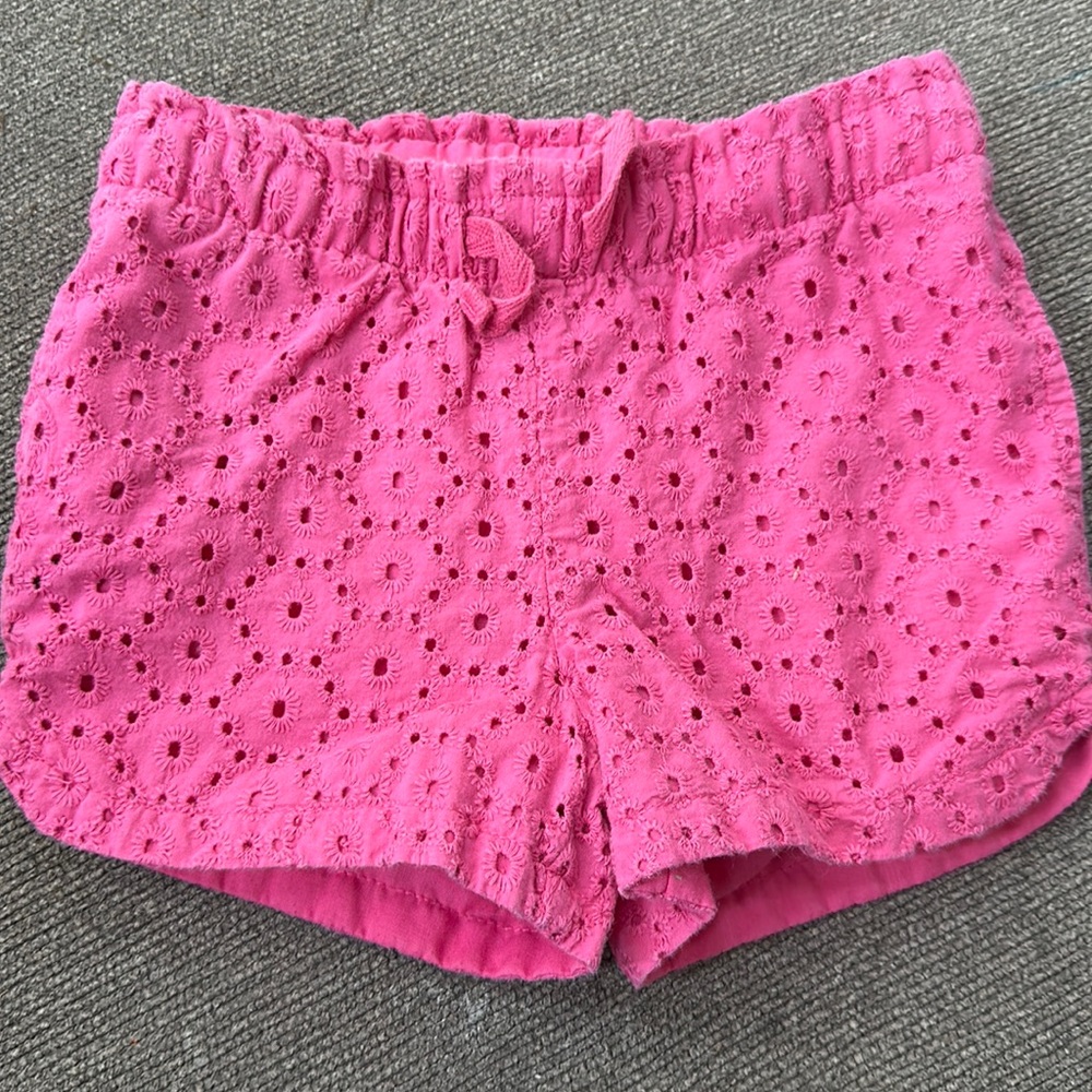 Little girls eyelet shorts